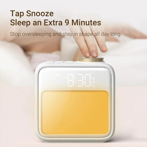 Lámpara de Noche con Reloj Despertador LED, Simulación de Amanecer/Atardecer, Cambio de Color, Control Táctil, Diseño Moderno de ABS para Dormitorio - Product Image 6