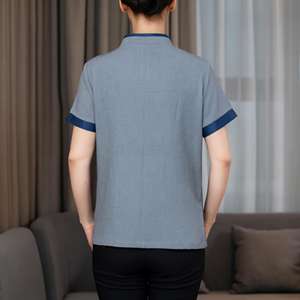 Uniforme del personale <span class=keywords><strong>per</strong></span> le pulizie della tunica da lavoro doppiopetto da donna <span class=keywords><strong>per</strong></span> gli ospedali degli alberghi - Product Image 2