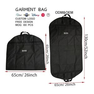 Sac de costume pliable non tissé réutilisable personnalisé à prix d'usine sac de vêtement imperméable en polyester noir de haute qualité pour <span class=keywords><strong>voyage</strong></span> d'affaires - Product Image 1