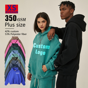 Custom 350 Grams Polyester Spandex Hooded Sweatshirts With Strings High Quality Oversized Drop Shoulder Sports Hoodie for Men