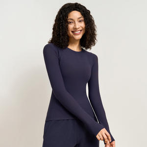 <span class=keywords><strong>Magliette</strong></span> da <span class=keywords><strong>donna</strong></span> a compressione invernale a manica lunga tick Dry <span class=keywords><strong>Fitness</strong></span> top elasticizzati con stampa in vita leggera XXL confortevole Basic - Product Image 6