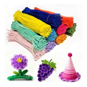 Kids DIY Art Material Velvet Chenille Pipe Cleaner 8mm 30cm Customized Color High Quality Fuzzy Craft Set Educational Handmade - Product Image 1