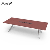 Table de conférence extensible M&W Wood, design moderne, bureau commercial, gain de place, taille personnalisable
