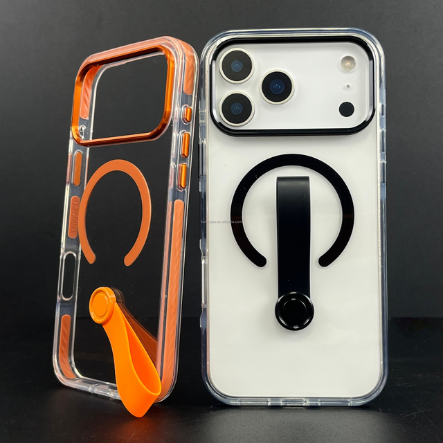 2.0 MM Wireless Charging Compatible clear Phone case with Strap Wholesale Custom Mobile case for iPhone 17 16 15 14 13 Pro Max