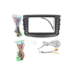 Kit de réaménagement de tableau de bord noir mat pour <span class=keywords><strong>Acura</strong></span> 2004 à 2008, avec cadre d'écran horizontal de 9 pouces pour lecteur Android - Product Image 1