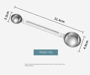 DFM02 Stainless Steel 5ml 15ml 2 Ends <b>Measure</b> <b>Spoon</b> - Product Image 6