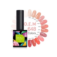 Vernis à ongles UV LED OEM ODM à séchage rapide, brillant et très lustré, 648 couleurs, longue tenue 20 jours, sans toxines, non toxique, résine naturelle
