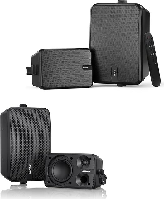 MZ-622C & MZ-660C Upgraded Outdoor Bluetooth Speakers Set Active Passive Wall Mount Stereo Speaker Wireless