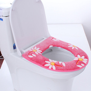 Vente en gros d'une seule pièce en polyester souple housse <span class=keywords><strong>de</strong></span> siège <span class=keywords><strong>de</strong></span> <span class=keywords><strong>toilette</strong></span> fermeture éclair confortable universel lavable pour les ménages disponibles multiples - Product Image 2