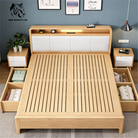 Suministro de fábrica, la cama king size de 1.8m más barata, personalizable, con gran stock, ecológica, de diseño moderno, muebles de dormitorio, estructura de cama king size de madera.