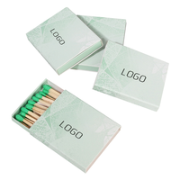 Boîtes d'allumettes en gros avec logo personnalisable, têtes d'allumettes vertes, boîte d'allumettes en papier sur mesure