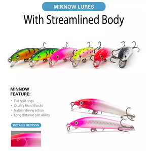 Elfin Jerkbait personnalisation complète VM50 licorne rose Sexy tigre naufrage lent suspension plastique ABS vente en gros <span class=keywords><strong>leurre</strong></span> méné <span class=keywords><strong>pas</strong></span> <span class=keywords><strong>cher</strong></span> - Product Image 5