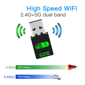 Adaptador <span class=keywords><strong>USB</strong></span> 2 en 1 AC 600Mbps WIFI + <span class=keywords><strong>Bluetooth</strong></span> 2.4G 5G, Chip RTL8821, Receptor Inalámbrico Externo - Product Image 4