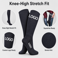 Chaussettes de sport en tricot extensible sur mesure, chaussettes d'équitation pour l'équitation, le cyclisme, le football, OEM ODM, logo personnalisé