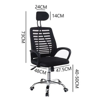 Chaise de bureau pivotante moderne en maille à prix de gros, avec appui-tête réglable en hauteur, chaise de bureau à domicile de haute qualité