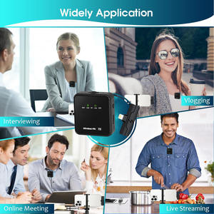 Micrófono Lavalier de 1 arrastre Micrófono omnidireccional Plug and Play de solapa ligero para grabación de vídeo USB C de Iphone - Product Image 4