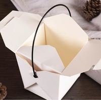Boîte à nourriture personnalisée en papier carton jetable Boîte à doner Boîte à pâtes Emballage de nouilles Boîte à emporter avec logo