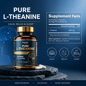 Capsules de L-Théanine à absorption élevée, marque privée OEM, 300 mg, soutien de la concentration et de la concentration cognitive, 60 capsules, capsules végétaliennes, sans OGM - Product Image 2