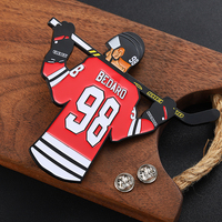Épingle en émail personnalisée 2d 3D avec insignes de rugby pour hockey sur glace Souvenirs de sport Épinglette en métal en alliage de zinc Vente en gros