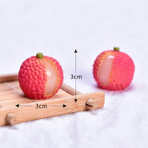 Mini figura de bonsái en miniatura para manualidades, figurillas de resina de simulación, sandía, fresa, <span class=keywords><strong>mango</strong></span>, melocotón, limón, juguete en 3d, fruta artificial - Product Image 5