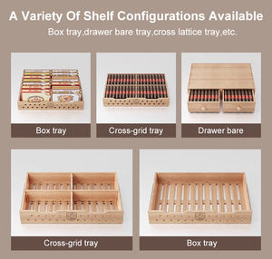 خزانة سيجار JiuFu مخصصة، ثلاجة مرطبة للسيجار فاخرة، مرطب كهربائي للسيجار بتحكم في الرطوبة، خزانة مرطبة تجارية للسيجار - Product Image 5