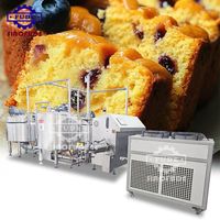 Ligne de production automatique de machines à fabriquer des gâteaux en forme de biscuit et de cupcake en éponge de nouvelle conception commerciale
