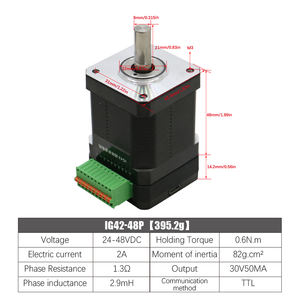 มอเตอร์สเต็ปเปอร์ Nema17 40 มม. IG42 24-48VDC 0.45nm <span class=keywords><strong>Nema</strong></span> <span class=keywords><strong>17</strong></span> รองรับ RS485 - Product Image 5