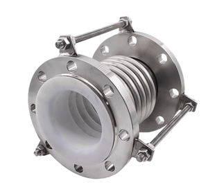 Пользовательские SS304/SS316 фланец PTFE облицованные шаровые клапаны с паровым металлическим сильфоном гибкий компенсатор компенсатора - Product Image 2