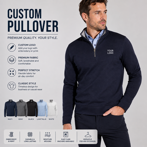 Fabricante de Ropa de Marca Privada OEM, Sudadera con Cierre de Cremallera Personalizada para Hombre, Sudadera Informal Elástica que Absorbe la Humedad - Product Image 1
