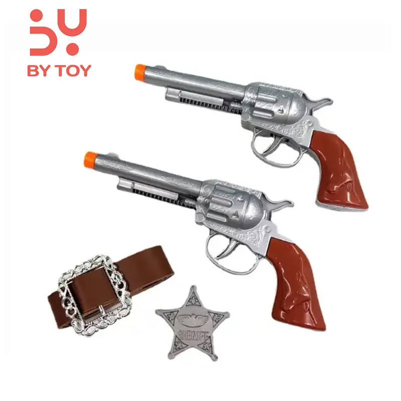 Jogo de papel ocidental play crianças brinquedo rifle cowboy armas e coldres estilo prata double pistola cowboy brinquedo arma definida para crianças