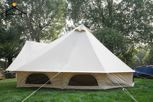 Toldo de Lona de Algodón de 5 m, Tienda de Campaña Tipo Campana, Tiendas de Campaña de Lujo para Acampar al Aire Libre, Impermeables para 4 Personas - Product Image 4