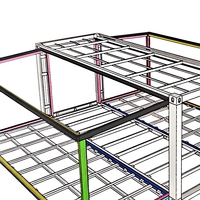 Maison conteneur préfabriquée extensible, structure en acier, panneaux isolés, maison modulaire miniature pour logement temporaire résidentiel