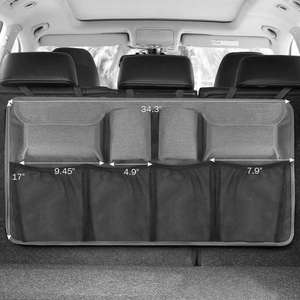 Organisateur de siège arrière de voiture en tissu Oxford, grande capacité, sac de rangement suspendu, boîte pliable en PP, 8 à 11 compartiments pour utilisation sur siège de voiture - Product Image 6
