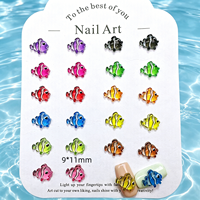 50 Breloques en Résine Mignonnes Poissons Tropicaux pour Ongles, Accessoires Ongles Créatures Marines, Décoration Ongles Poisson-Pie Couleur pour Manucure