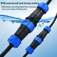 IP68 Étanche Circulaire Fil D'alimentation SP17 Connecteur 2-9Pin En Plastique Haute Angle Droit Orientation Modèles SP1710 SP1711 5A Évalué