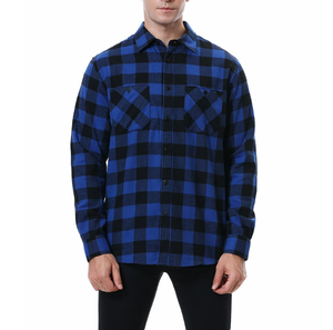 Camisas a cuadros para hombres, camisas cálidas cepilladas de franela, camisas casuales europeas y americanas - Product Image 4