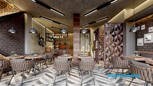 Conjunto de Mesa y Sillas de Comedor para Restaurante, Diseño Interior de Cafetería Pequeña, Silla Tejida con Mesa de Madera para Cafetería - Product Image 2