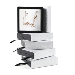 Vassoio in plastica argento lucido con scatola di carta trasparente gioielli da donna tali collane orecchini anelli orologi fatti di cartone - Product Image 3