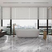 Carrelage en porcelaine effet marbre blanc alpin brillant 900x1800mm, antidérapant, imperméable, pour sol, mur, intérieur, salle de bain, hôtel
