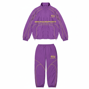 2025 Street Wear Set Plus Size Best Quality Polyester Windbreaker Suit Custom Logo Nylon Lightweight Men Windbreaker Set - Product Image 1