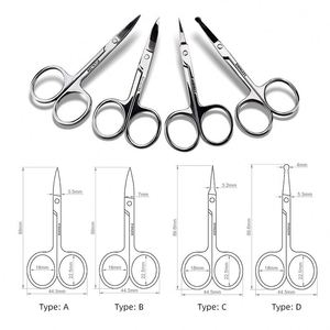 Ciseaux courbés en acier inoxydable pour manucure, pédicure, coupe des poils morts, des cuticules, des <span class=keywords><strong>sourcils</strong></span> <span class=keywords><strong>et</strong></span> des <span class=keywords><strong>cils</strong></span> – Vente en gros - Product Image 3