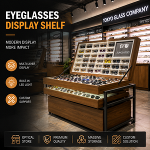 Anteojos al por mayor Estante Decoración Gafas Gabinete Tienda óptica Gafas <span class=keywords><strong>de</strong></span> Sol <span class=keywords><strong>de</strong></span> <span class=keywords><strong>madera</strong></span> Soporte <span class=keywords><strong>de</strong></span> exhibición Escaparate centro comercial quiosco - Product Image 1
