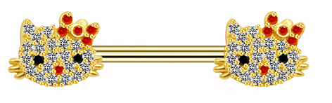 Gold red diamond ring