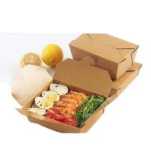 Food grade sushi packing brown kraft delivery box