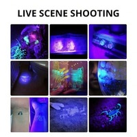 Linterna UV de 395nm con Zoom, Luz Negra Recargable por USB, Aleación de Aluminio, IP44, Detección de Orina de Mascotas, Iluminación para Curación