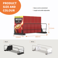 Magasin de détail étagère à ressort système de poussoir étagère en métal poussoir cigarettes en boîte lait supermarché présentoir poussoir