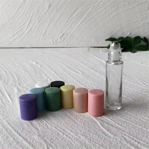 10 ML 2,7 Dram Frosted Glass Roll on Kit Aceite de masaje de aromaterapia con aplicador de bola de rodillo de acero inoxidable - Product Image 3