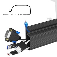 Boîte de rangement pour câbles de bureau, sous le bureau, en PVC, sans perçage, pour jeux vidéo, décoration intérieure