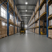 Revêtement de sol industriel en PVC antidérapant R9, résistant à l'usure de classe T, ignifuge B1, pour chariot élévateur 15 tonnes, AGV, entrepôt, sur mesure