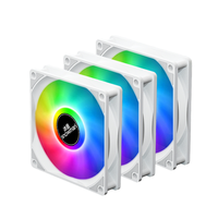 Ventilateur de refroidissement LED RGB 120 mm SNOWMAN 12V DC 3 broches 4 broches Refroidisseur de boîtier silencieux Radiateur Refroidisseur de châssis d'ordinateur Dissipateur thermique en plastique